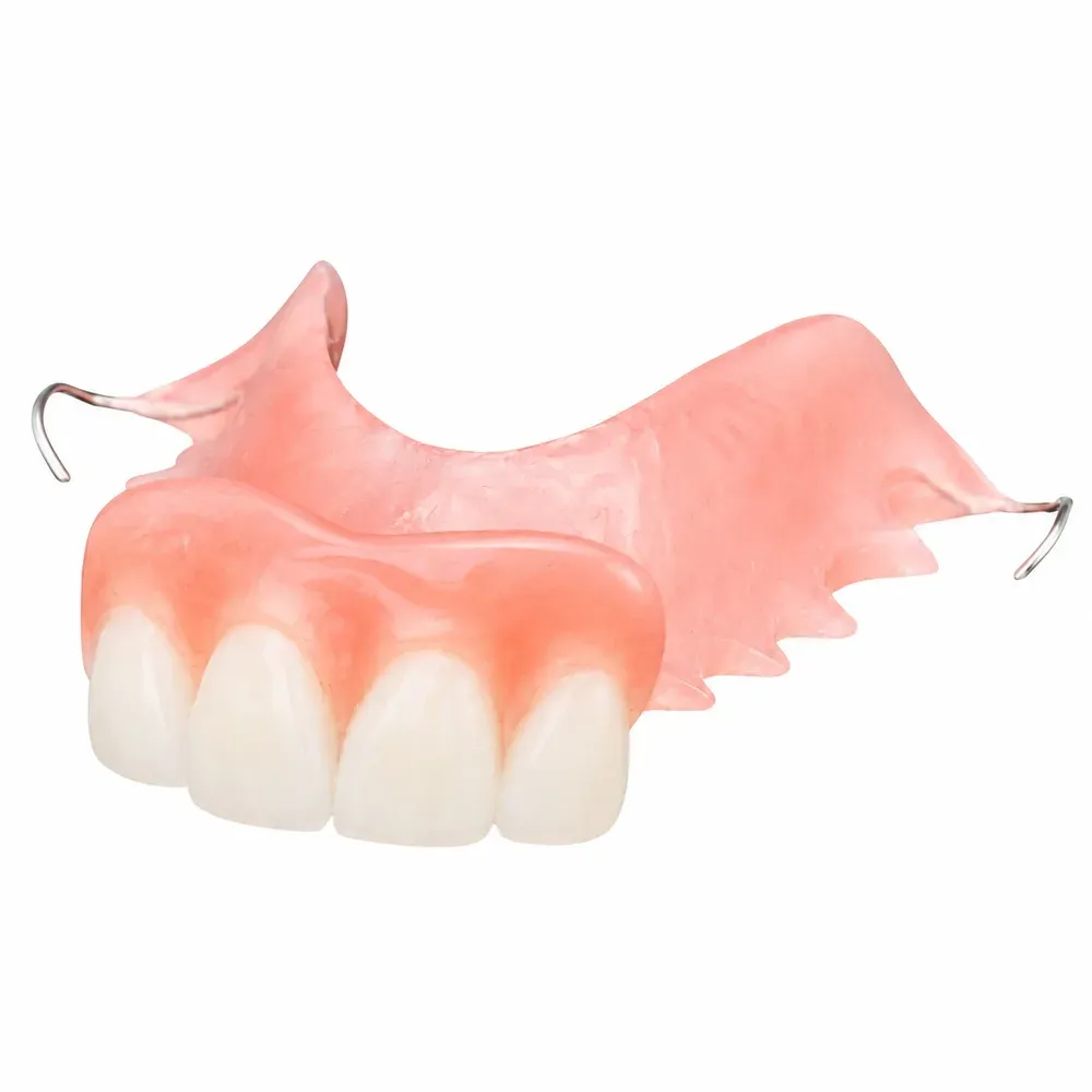 Single-tooth acrylic flipper on the master model