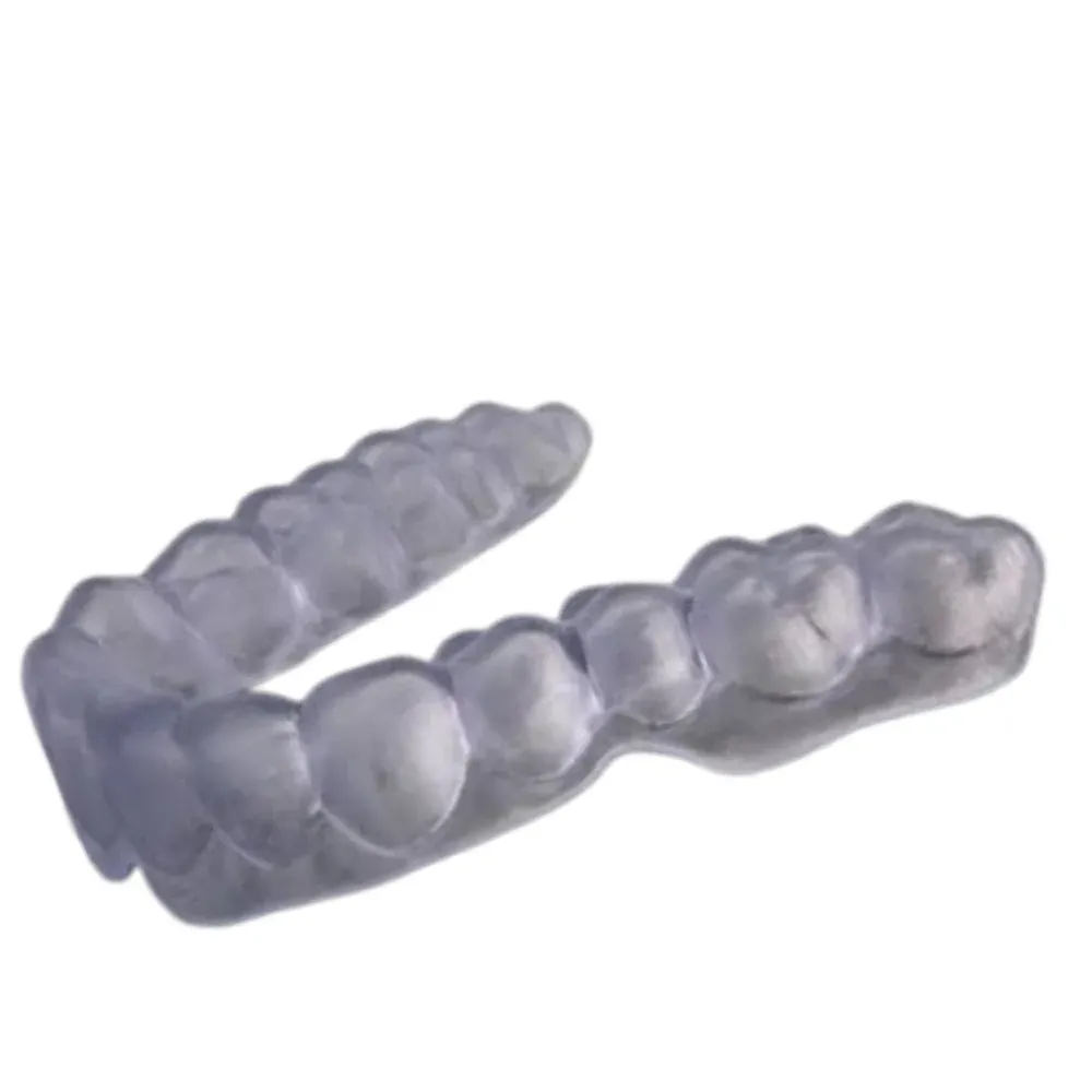 Rigid printed occlusal splint on the master model