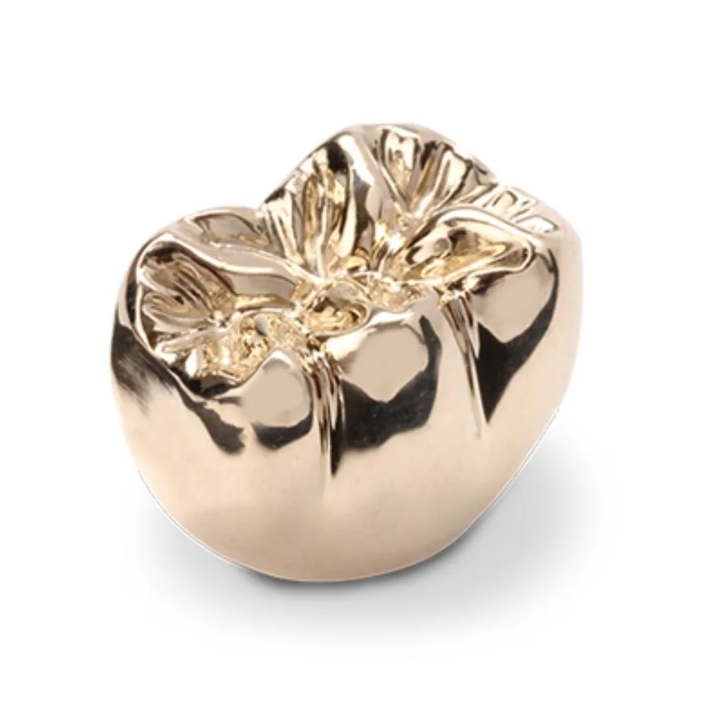 Full cast high-noble gold crown